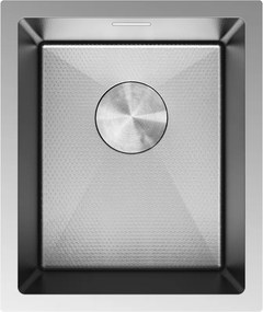 Mexen Trixo, 1-komorový nerezový drez 370 x 440 mm, brúsena oceľ, vzor voština, 6412371000-01HC