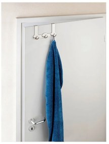 Závesný vešiak na dvere s 3 háčikmi v striebornej farbe Wenko Rondo