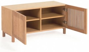 Skrinka na topánky v dekore duba s lavicou v prírodnej farbe Beyla – Kave Home