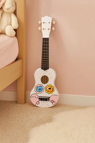 Detská drevená gitara so 4 nylonovými strunami a trsátkom, ECOTOYS