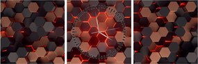 Obraz - Futuristická abstrakcia (s hodinami) (90x30 cm)