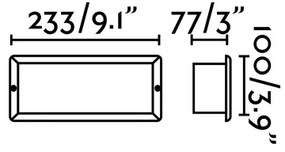 FARO 72092 - LED Vonkajšie zápustné svietidlo STRIPE-2 LED/5W/230V IP54