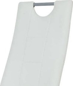 Jedálenská stolička Kim, biela ekokoža