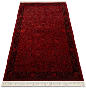 Koberec ORIENT 5125 so strapcami / rám, orientálny / klasický, bordový / čierny