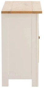 furniture-nabytek.cz - Masívna komoda Capera z borovice a MDF, lakovaná, biela a hnedá – 103×42×80 cm