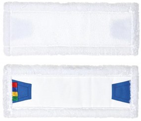 Mop so záložkami Economy, 40 cm - mikrovlákno, biela
