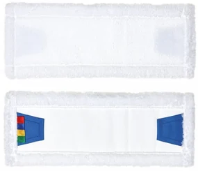 Mop so záložkami Economy, 40 cm - mikrovlákno, biela