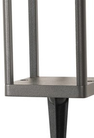 Vonkajšia stojaca lampa tmavosivá 25 cm so stmievateľným svetlom a senzorom na solár - Sonne