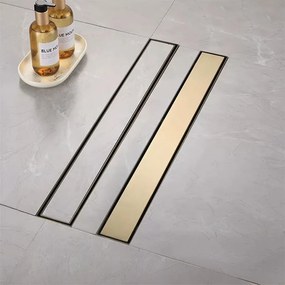 Rea Neox, nerezový odtokový žľab 60 cm, zlatá matná, REA-G4892