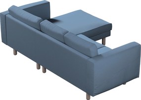 Poťah na sedačku Norsborg s ležadlom - 3 os. farba produktu modrá látka zapletaná