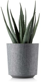 PLASTOVÝ KVETINÁČ ALOE TX 19,5X20 CM SIVÁ