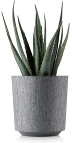 PLASTOVÝ KVETINÁČ ALOE TX 19,5X20 CM SIVÁ