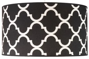 Duolla - Luster na lanku MAROKO 1xE27/40W/230V pr. 45 cm čierna/biela