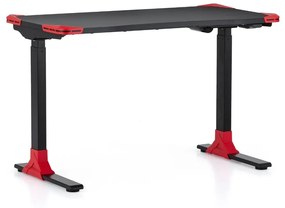 Výškovo nastaviteľný stôl OfficeTech Game, 120 x 60 cm, čierna