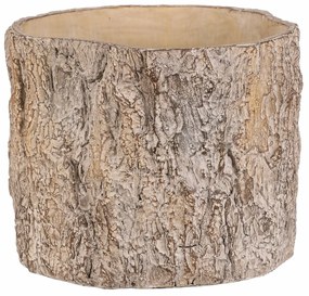 Kvetinový obal imitácia drevenej kôry, 24 x 23 x18 cm, betón, 24 cm