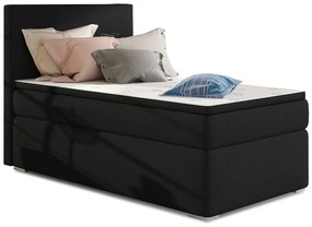 Čalúnená jednolôžková posteľ s úložným priestorom Rodrigo 90 P - čierna (Sawana 14)