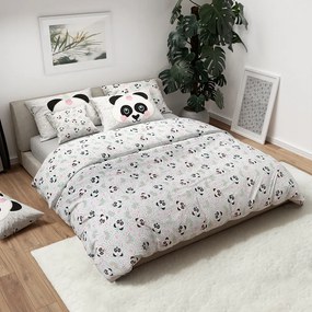 Detské bavlnené obliečky PANDA UNICORN biele Rozmer obliečky: 60 x 70 cm | 140 x 200 cm