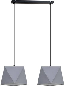 Závesné svietidlo Diamond, 2x textilné tienidlo (mix 5 farieb), (výber z 2 farieb konštrukcie)
