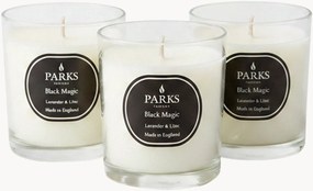 Ručne vyrobené vonné sviečky Black Magic (Lavender, Lilac & Honeysuckle), 3 ks