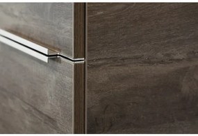 Kúpeľňový nábytkový set Pulse 120 cm s keramickým dvojitým umývadlom a zrkadlovou skrinkou dub sivý 84726316