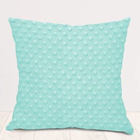 Biante Detská obliečka na vankúš Minky TOP 3D bodky MKP-055 Svetlo mintová 50 x 60 cm