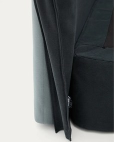 Antracitová čalúnená dvojlôžková posteľ 180x200 cm Jaira – Kave Home