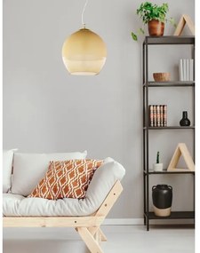 Luster na lanku BOULETTE 1xE27/60W/230V zlatá