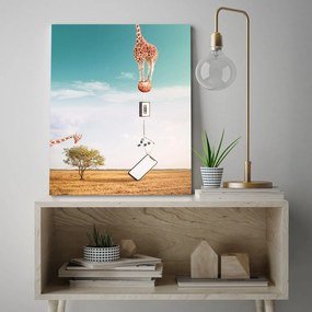 Gario Obraz na plátne Žirafa, lopta a elektronika - Bryantama Art Rozmery: 40 x 60 cm