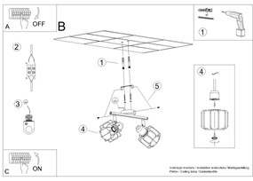 Sollux SL.1112 - Bodové svietidlo BELUCI 2xE14/40W/230V biela