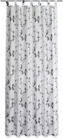 Závěs Roma 140x245 cm, lístky, šedo-biely%