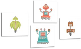 Set obrazov partia robotov Varianta: 4x 40x40
