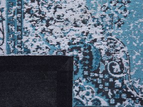 Bavlnený koberec 140 x 200 cm modrý ALMUS Beliani
