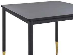 Jedálenský stôl 80 x 80 cm čierna/zlatá SHALFORD Beliani