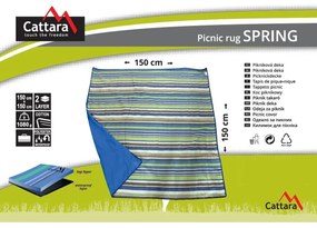 CATTARA Pikniková deka SPRING 150x150cm modrá