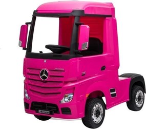 LEAN CARS Elektrické autíčko Mercedes Actros ružové 4x4