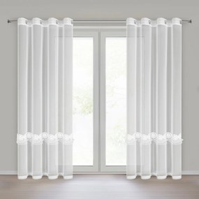 ZÁCLONA NA KRÚŽKOCH ISOLA 140X250 CM BIELA