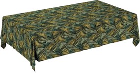 Obrus na stôl obdĺžnikový farba produktu zelená látka zapletaná, vzorované