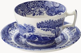 Keramická šálka na čaj's podšálkou Blue Italian, 2 ks
