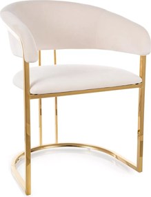 SI Tulipe Velvet stolička svetlo béžová