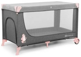 KINDERKRAFT - Cestovná postieľka JOY šedoružová