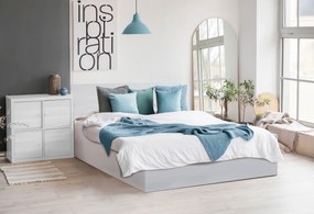 Posteľ SOFIA 180 x 200 cm, biela Rošt: S latkovým roštom, Matrac: Bez matraca