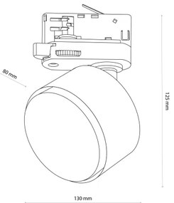 Bodové svietidlo do 3-fázového lištového systému TRACER 1xGX53/11W/230V biela