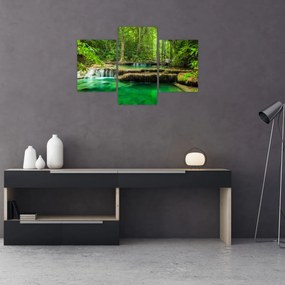 Obraz - Zelený vodopád (90x60 cm)