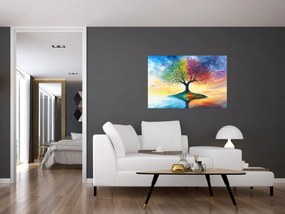 Obraz – Maľovaný strom ročných období (90x60 cm)