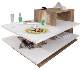 Konferenčný stolík Venüs bielo-hnedý