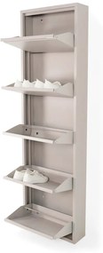 Taupe kovová výklopná skrinka na topánky 50x169x15 cm Billy – Spinder Design