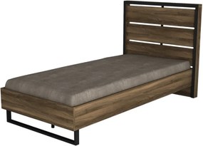 Jednolôžková posteľ v dekore orechového dreva Ratto Lost, 90 × 190 cm
