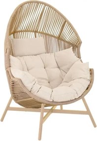 MI Ratanové kreslo HOLAND béžové (DH)
