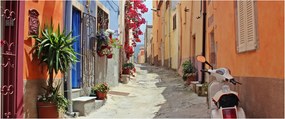 Obraz ulice na Sardínii (120x50 cm)