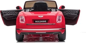 LEAN CARS Elektrické autíčko Bentley Mulsanne červené lakované